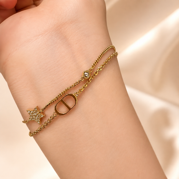 CD Star Double-Layer Bracelet