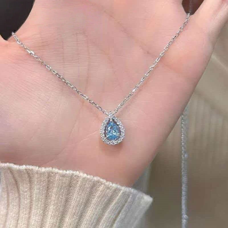 Blue Tears Teardrop Necklace