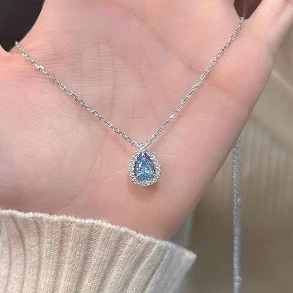Blue Tears Teardrop Necklace