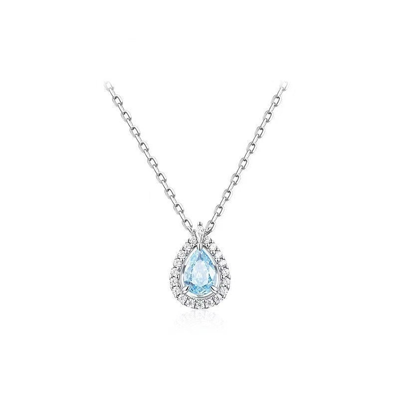 Blue Tears Teardrop Necklace