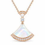 Fan 925 Sterling Silver Pendant Necklace