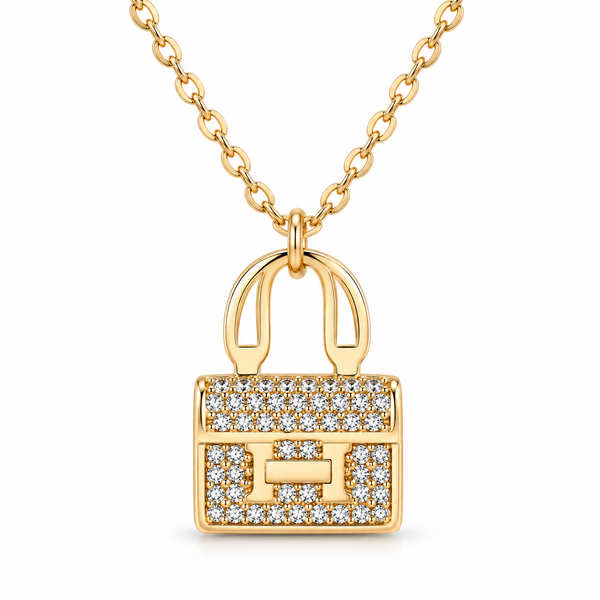 Full-pavé H-logo Handbag Necklace