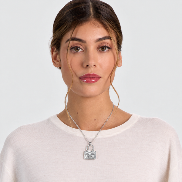 Full-pavé H-logo Handbag Necklace