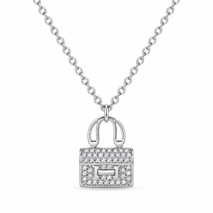 Full-pavé H-logo Handbag Necklace