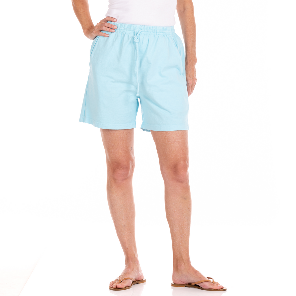 jersey shorts womens blue