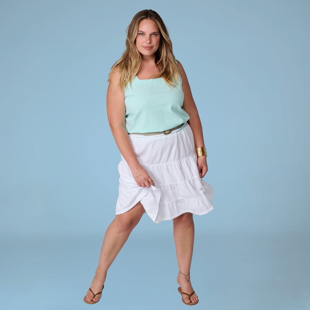 Jersey Tiered Skirt | Plus Size
