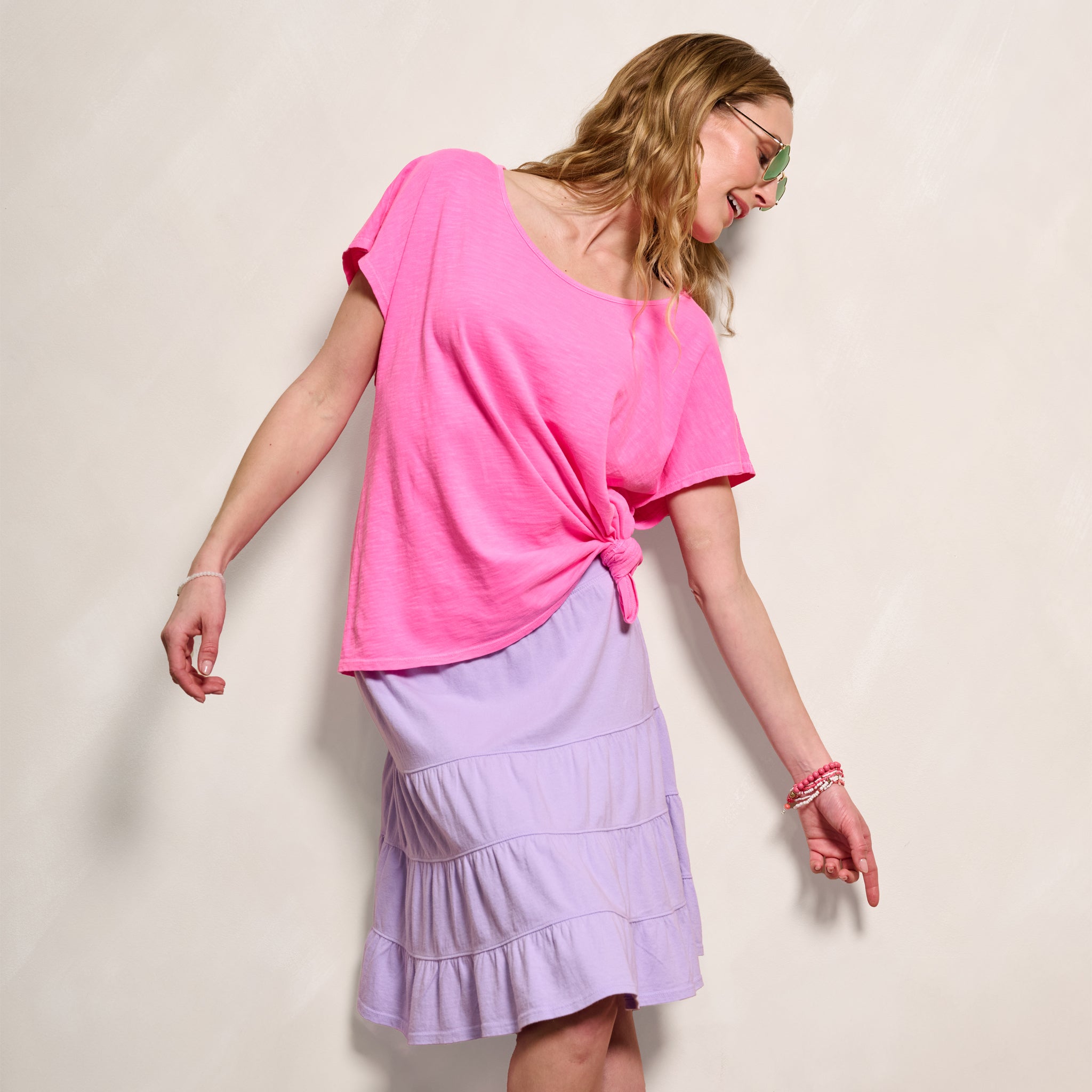 Jersey Tiered Skirt