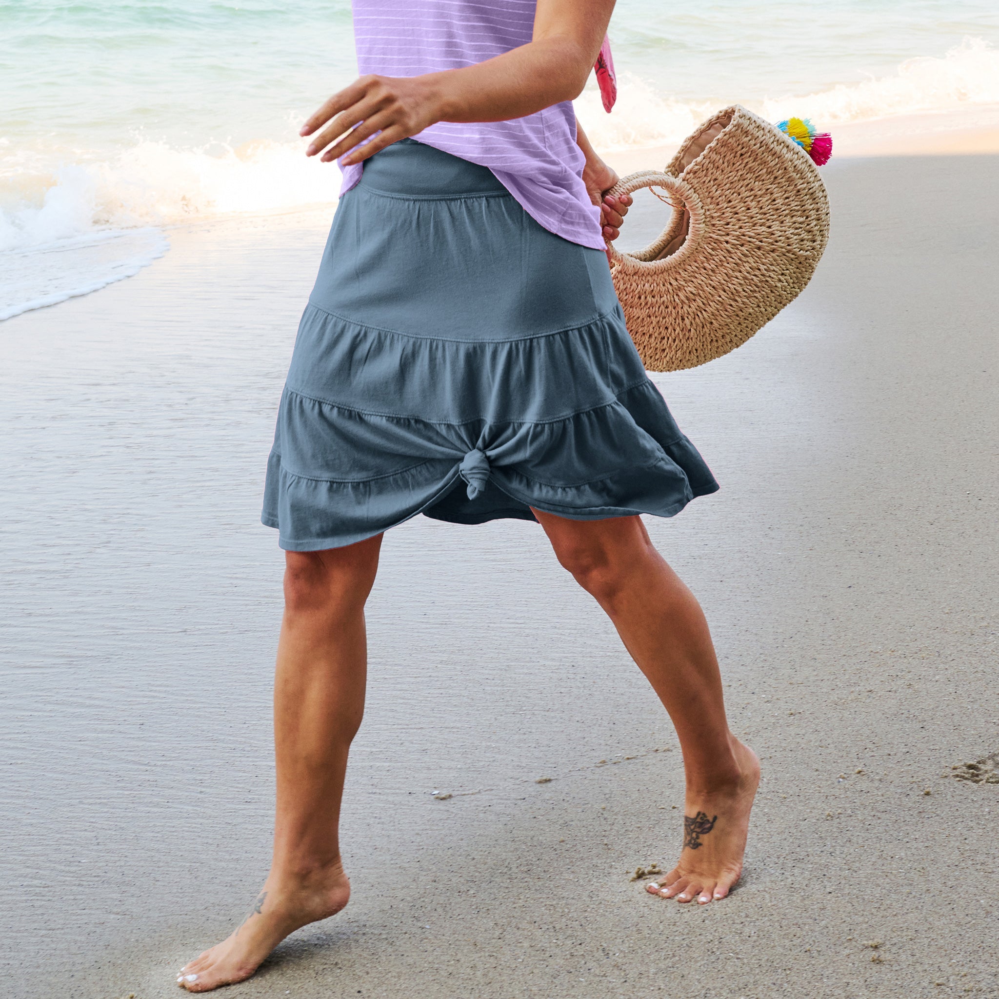 Jersey Tiered Skirt