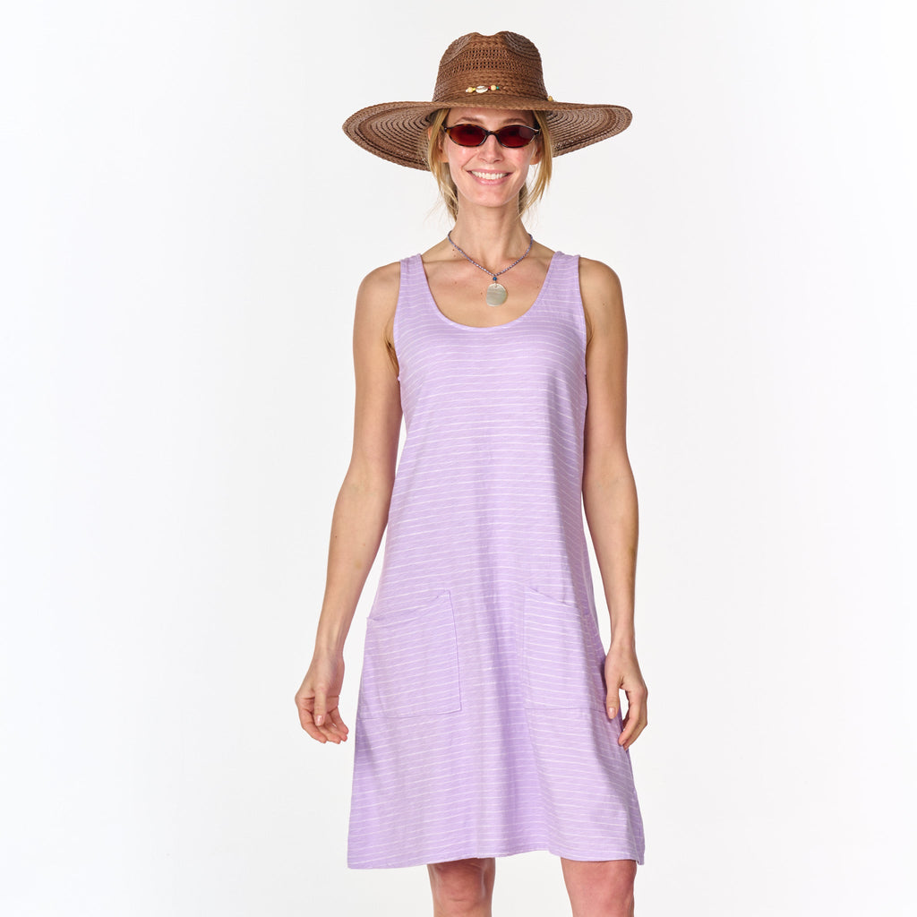 Ocean Stripe Drape Dress
