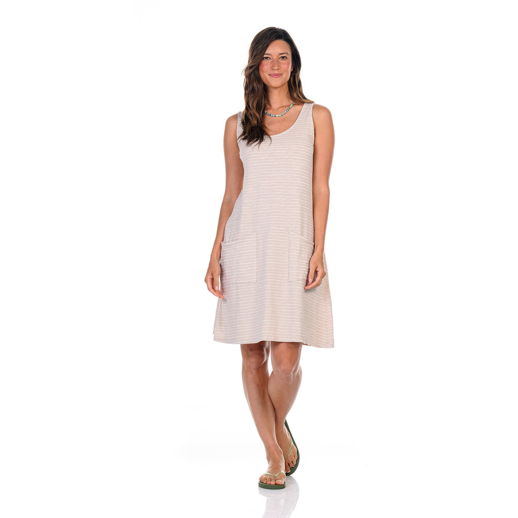 Ocean Stripe Drape Dress
