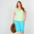 Ocean Stripe Vintage Scoop Neck T | Plus Size