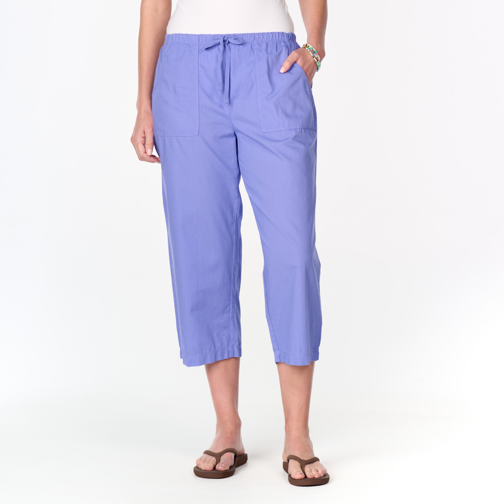Topstitch Sheeting Capris