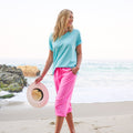 Topstitch Sheeting Capris